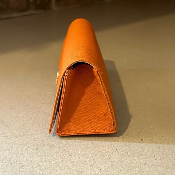 NWOT Tory Burch orange triangular eyeglass class eyewear saffiano leather main image 9
